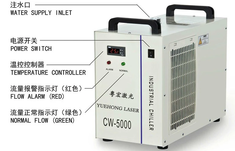 S&A Industrial Water Chiller Model CW5000AG /CW5200AG  Co2 Laser Machine Industry Equipment Laser Chiller