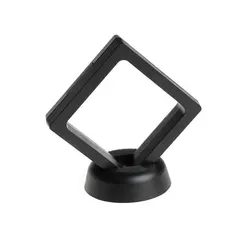 Hinged membrane case 3d floating frame packaging box case suspension jewelry display