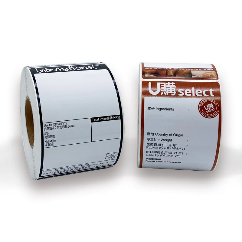 60x40mm Scale Label Digital Weight Scale Barcode Label For supermarket