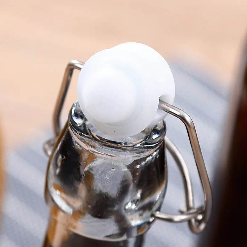 350ml 500ml 1000ml Wholesale Flip Top Transparent Amber Blue Beer Glass Bottle With Swing Caps