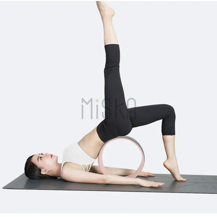 Miska Wheel Strong Premium Back Roller and Stretcher with Thick Cushion Yoga Wheel