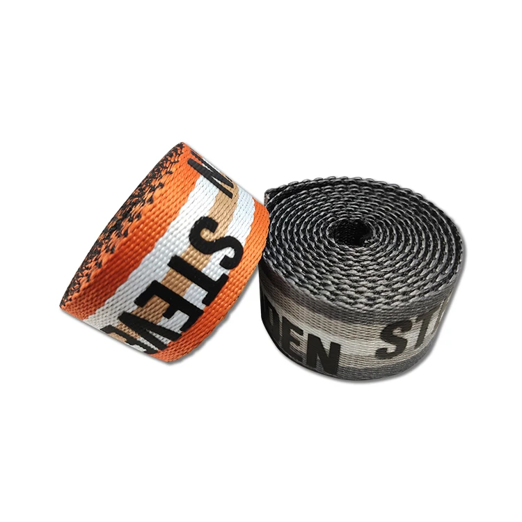 Wholesale Custom Printed Jacquard Cotton Webbing Straps Belt For Handbags