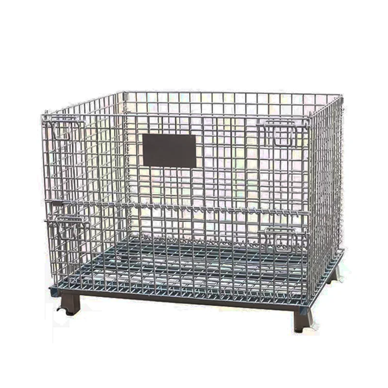 Customized galvanized metal storage industrial fiber collapsible pallet cage china