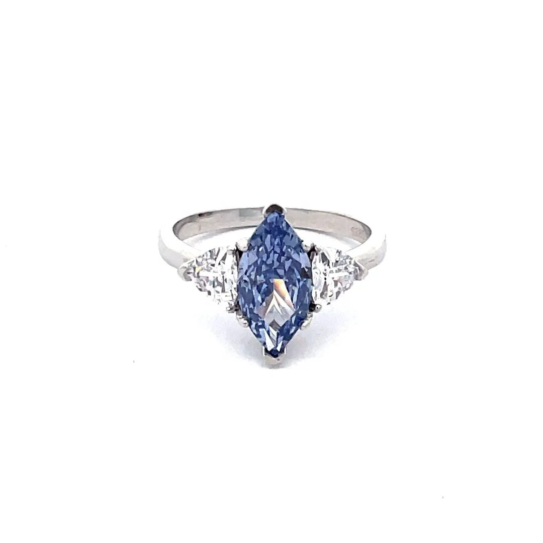 Beautiful Design Sapphire  Women Finger Ring Band Marquise Cut Aquamarine Ring 925 Sterling Silver Natural Gemstone Jewelry