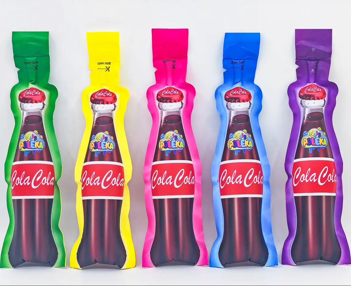 50ml Disposable drinking sprite plastic pouches bag special bottle shaped pouch juice beverage packaging bags