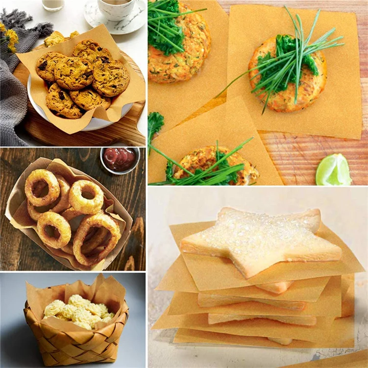 Hot Selling 11cm Non-Stick Greaseproof Burger Paper Waterproof Silicone Baking Paper for Bread Patty Food Grade Silicon Paper