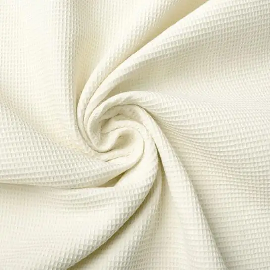 Wide width gewebter strukturierter Stoff plain dyed cotton waffle fabric
