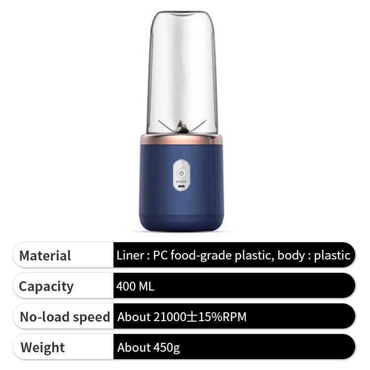 2024 Mini Juicer Blender Custom Logo USB Electric Portable Fruit Mixer Blender for Home