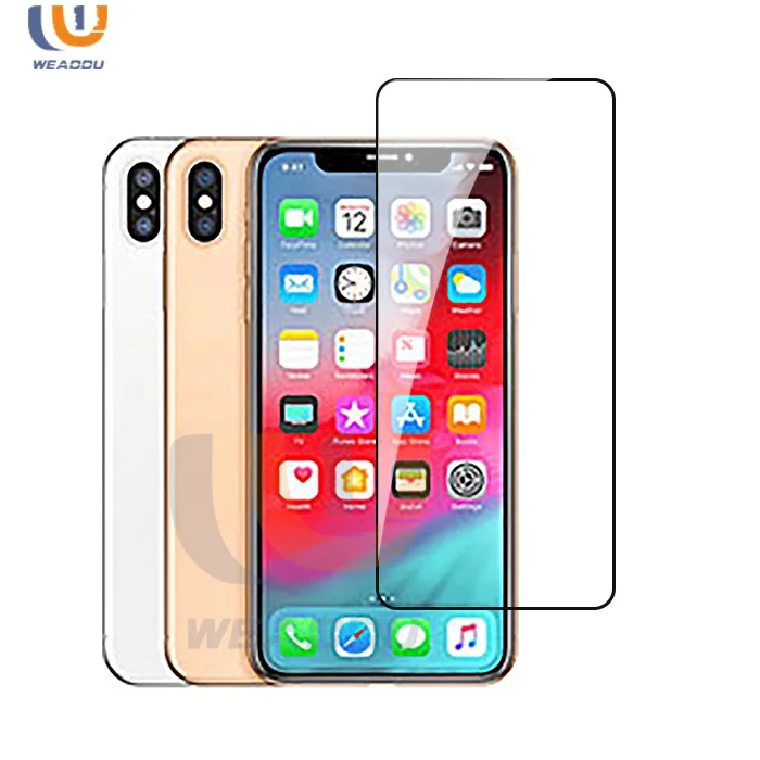 WEADDU Заводская защита для экрана iPhone XS Max закаленное стекло