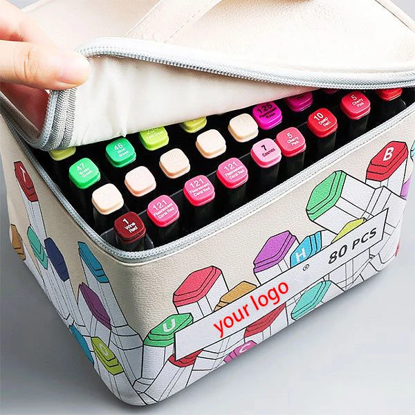 New packaging custom 168 Colors Alcohol Markers Artist Drawing Art Dual Tip Markers Perfect For Kids Boys Girls Students Adult