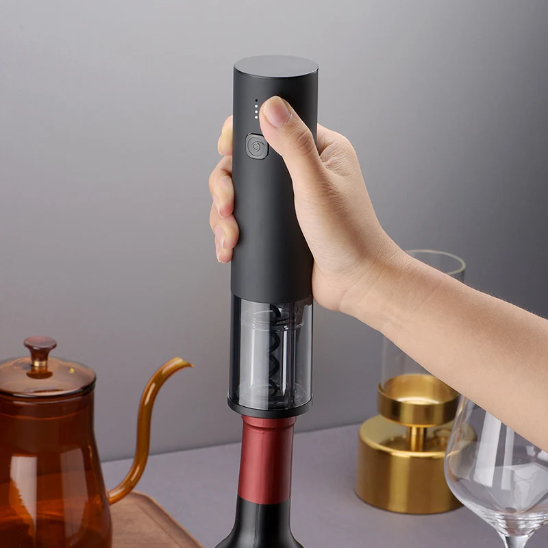 Lithium Electric Wine Opener One-button Rechargeable Electric Corkscrew Wine Opener Gift Box Packing