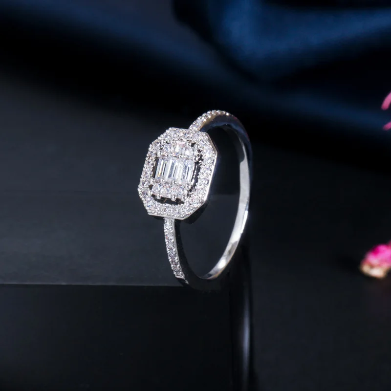 Exquisite Women Jewelry Round Cut blue& White Sapphire 925 Silver Band Ring Wholesale Free Shipping