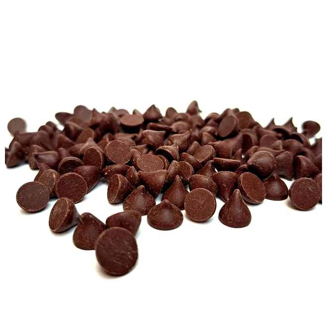 Excellent Quality Organic 65% 70% Wholesale Dark Chocolate Chips Cacao Cocoa Coins With Sugar Cane From Peru