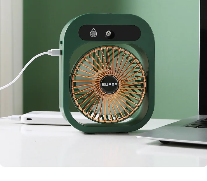 2022 New Design Factory Portable Water Spray Mist Fan Electric Usb Rechargeable Hand Mini Fan