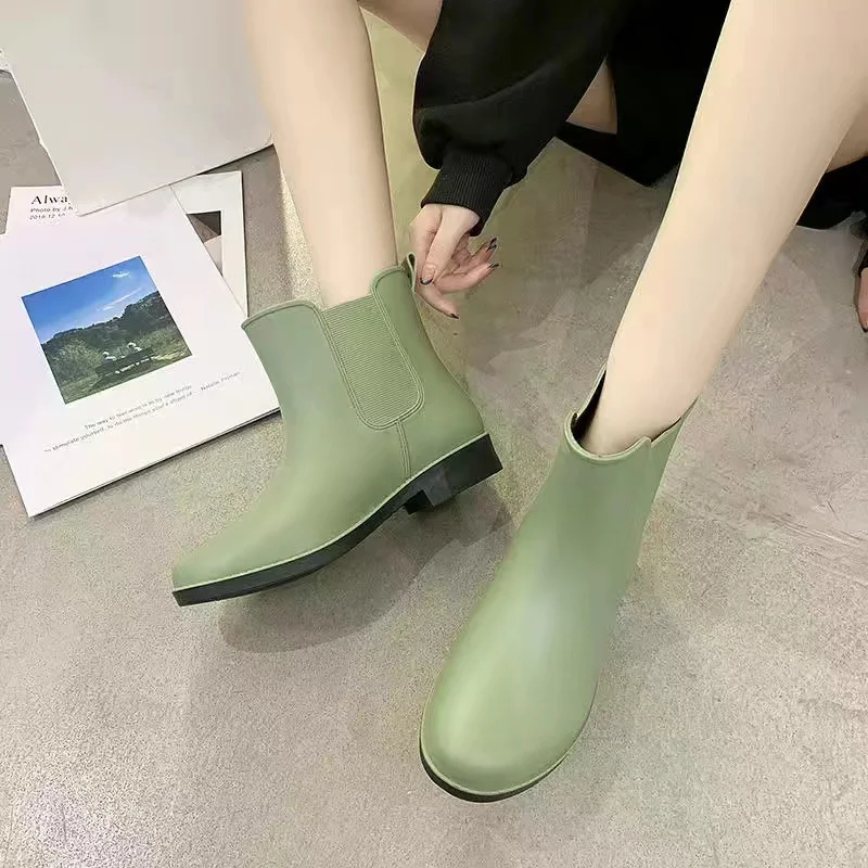 Myway Hot Sale Natural Rubber Boots Women Wellies Waterproof Rubber Shoes For Women Rain Boots