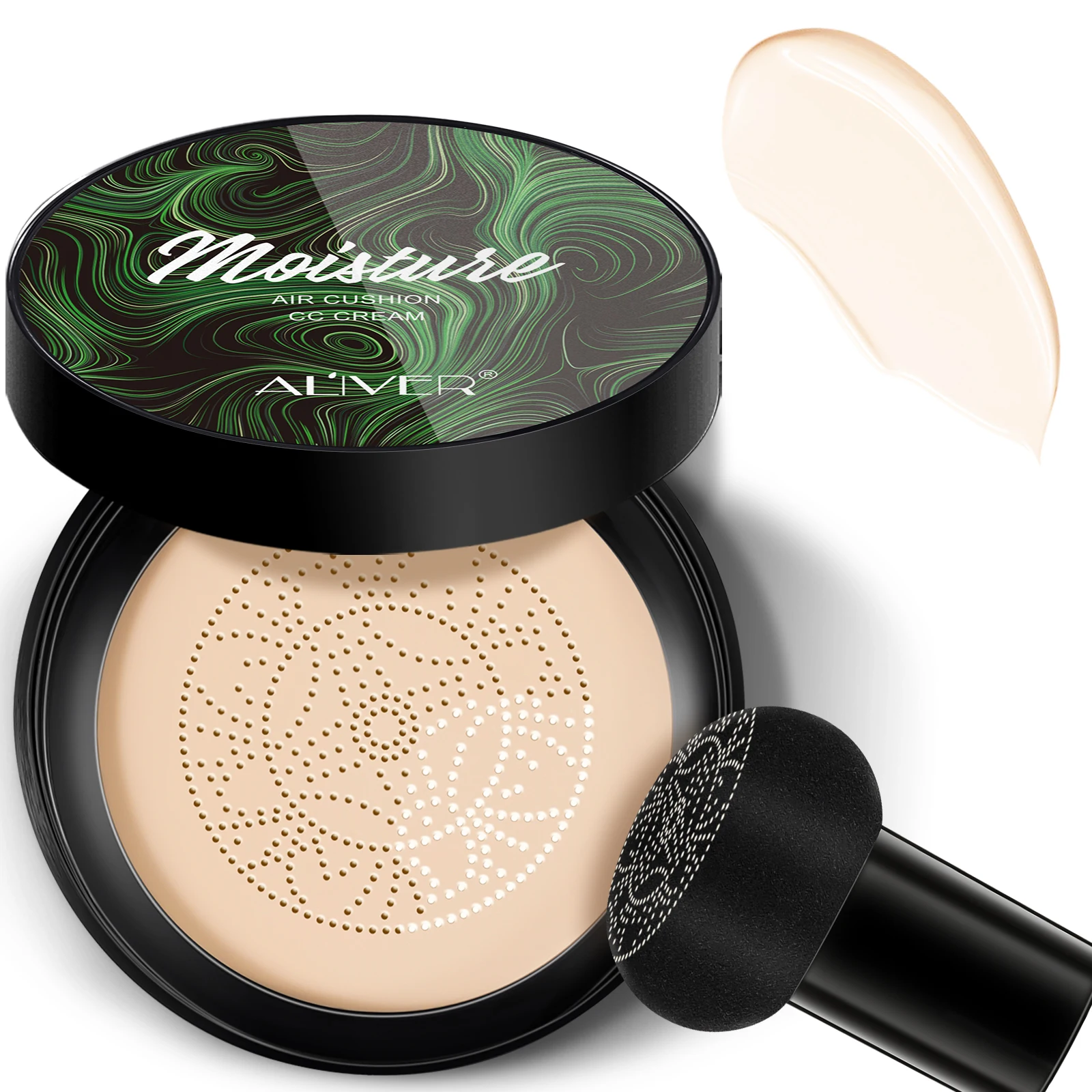 Aliver Ivory White Moisturizing Bright Concealer Foundation Beauty BB CC Cream Mushroom Head Air Cushion Makeup Foundation Light
