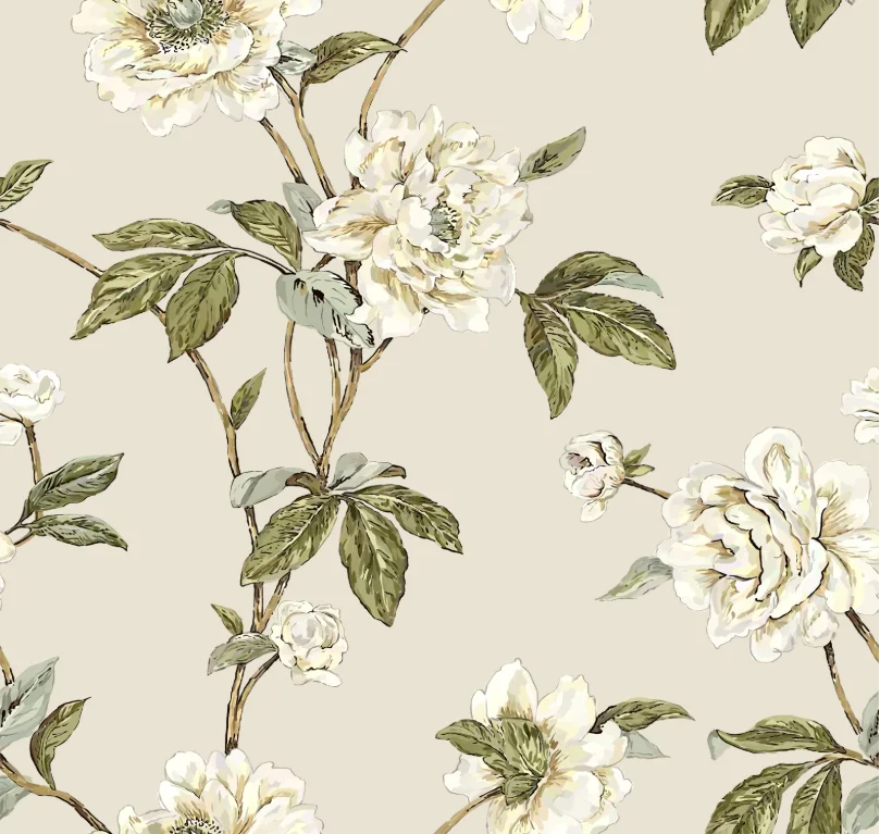 Newest floral design digital printed upholstery custom fabric for curtain tablecloth