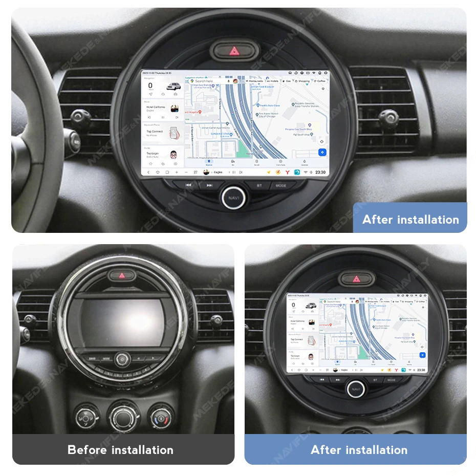 Автомагнитола MEKEDE DUDU7 Android автомобильное воспроизведение автоматическая картинка в картинке 360 камера для BMW Mini 2014-2020 2k QLED экран