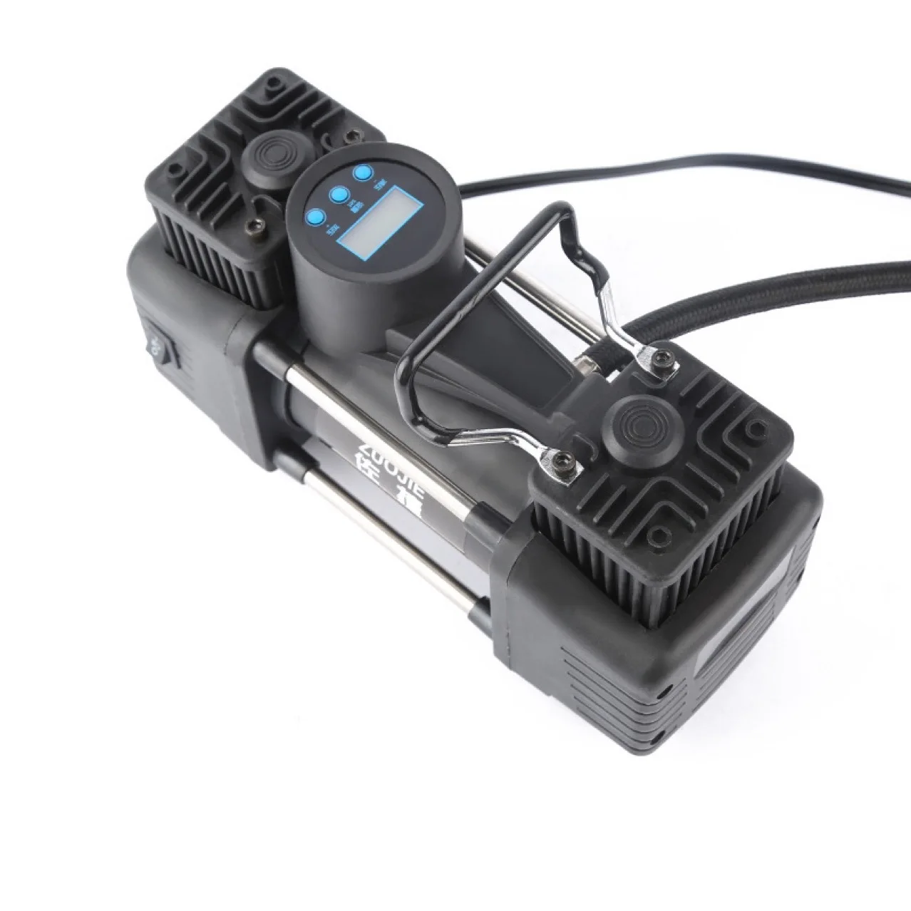 12v Car Pump Air Compressor Tire Inflator With Pressure Gauge 2 Cylinder Portable Used Car Air Compressor