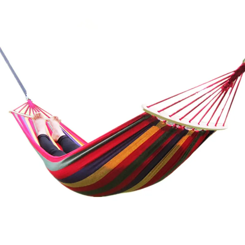 No Stick Is Easy To Carry Outdoor Camping Canvas Hammock Double Indoor Balcony Hammock Hanging Chair Dormitory Swing
