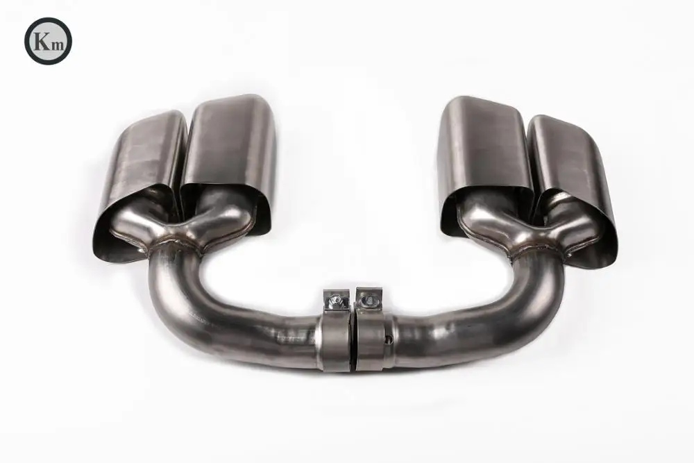 KM  for  Cayenne Turbo style 9Y0   2018-up exhaust tip exhaust pipes muffler tips tail pipe  wire drawing