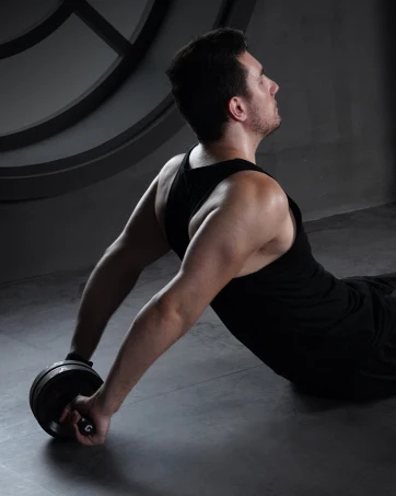 CHOOYOU  Exercise Ab Wheel Roller Fitness Knee Mat Abdominal Muscle Trainer for home gym with