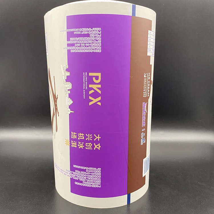 Flow Wrap Packaging Material Spice Metallized Sachet Packaging Film Roll for popsicle ice cream
