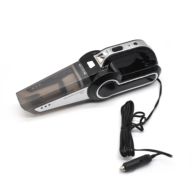4 in 1 Car Detailing Kit 12V Portable Car Vacuum Cleaner Handheld Air Pump Tire Inflator with Tire Pressure & LED Light
