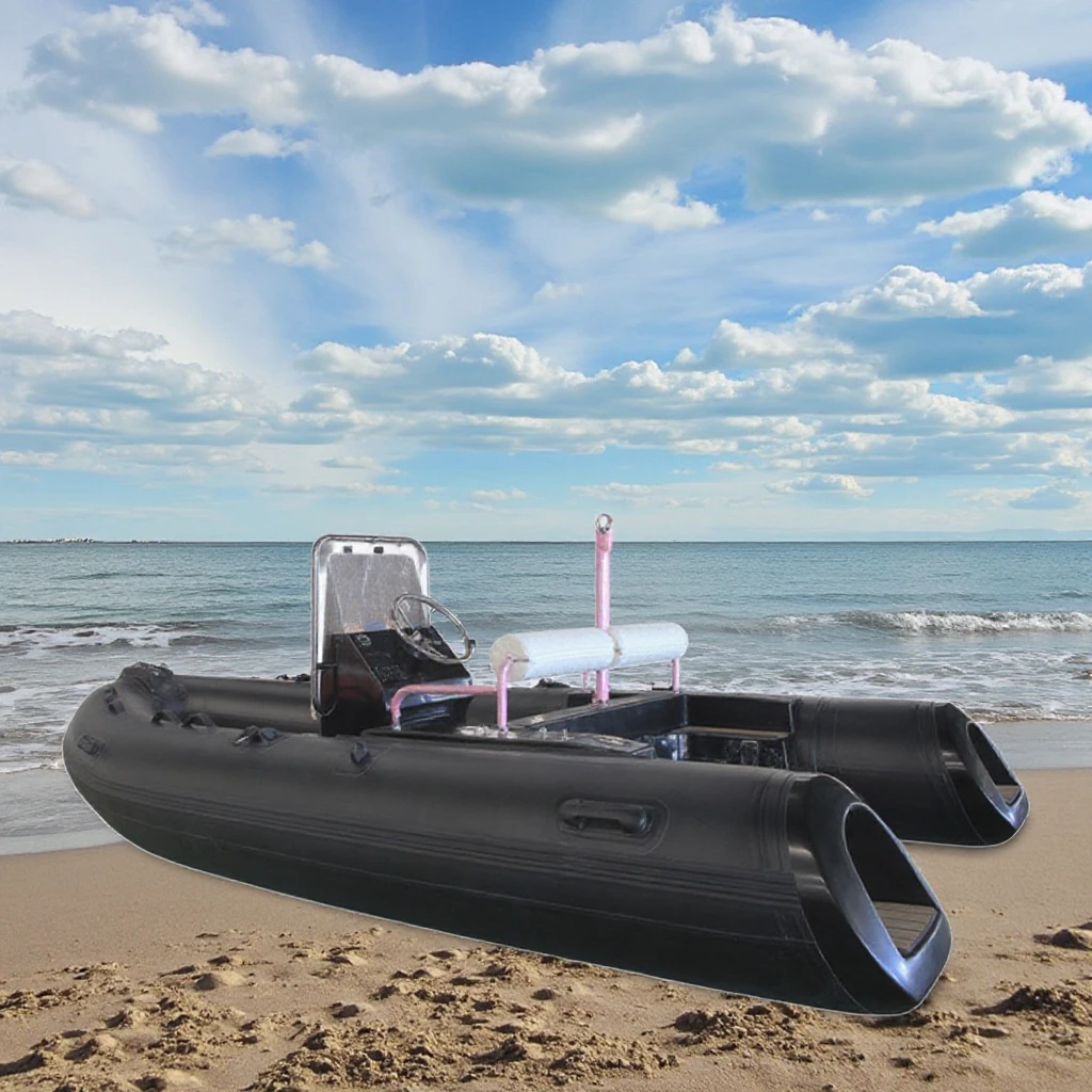 Сертифицированный CE 14ft Orca Hypalon/ПВХ стекловолокно 430 см ребро лодка полужесткие понтонные лодки надувные для продажи