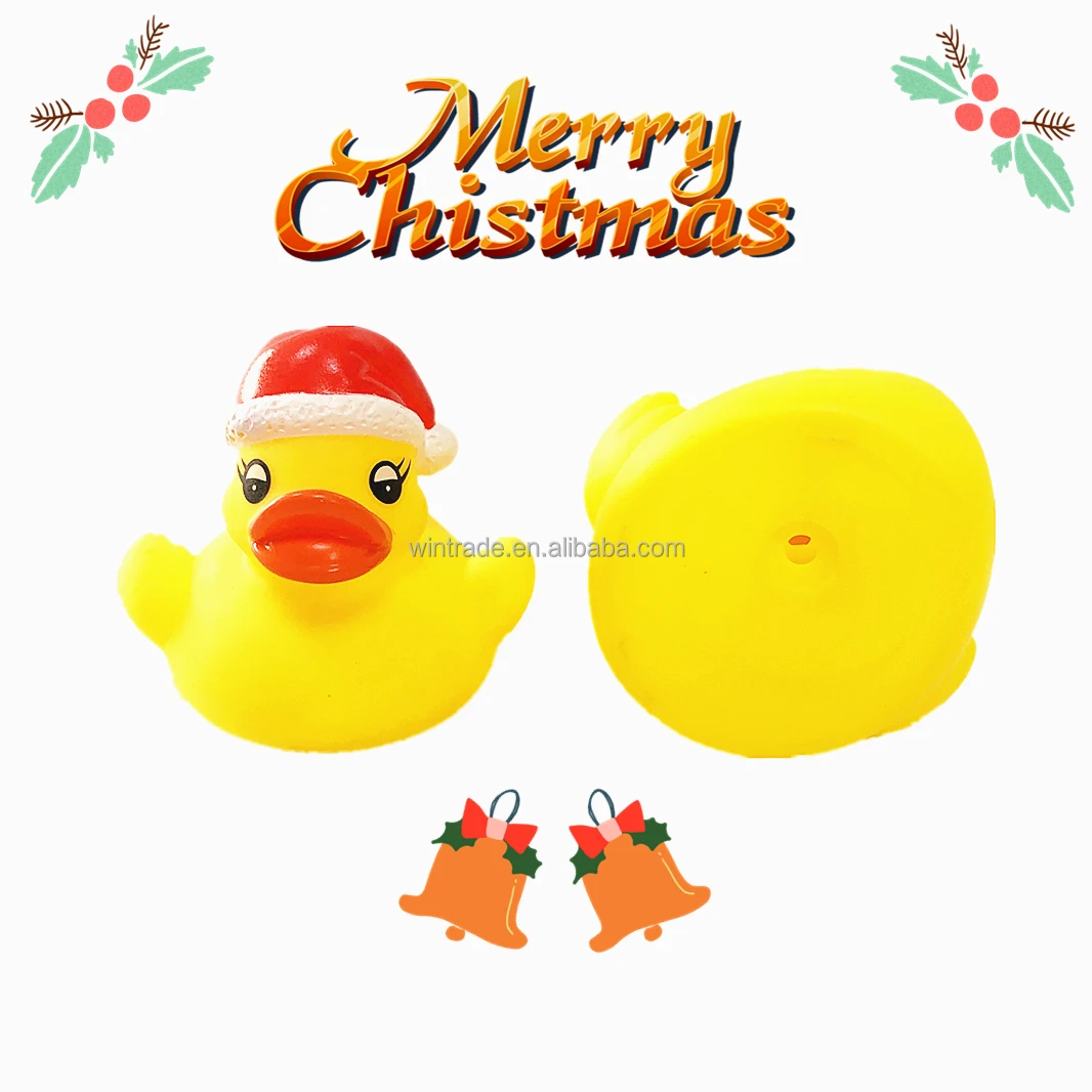 Christmas mini yellow rubber bath duck eco friendly vinyl floating ducks for children