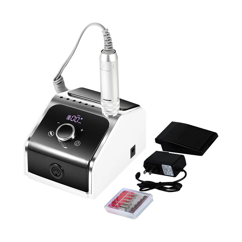 35000RPM Portable Electric Nail Drill Manicure Machine For Acrylic Gel Polish Nails Sander Rechargeable Nail Art Salon Equipment