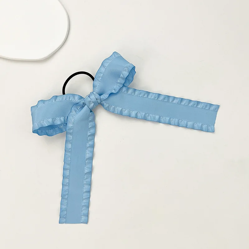 Ballet Style Wave Bow Ribbon Hair Rope Cute Double ponytail Bow Hair Accessories for Women