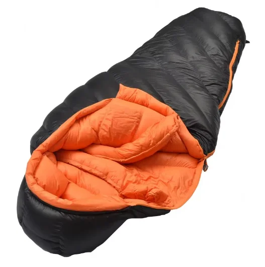 Healthy Green Hot Sale Outdoor Portable Cold Weather Mummy Sleeping Bag High Quality Goose Down Sleeping Bag For Camping