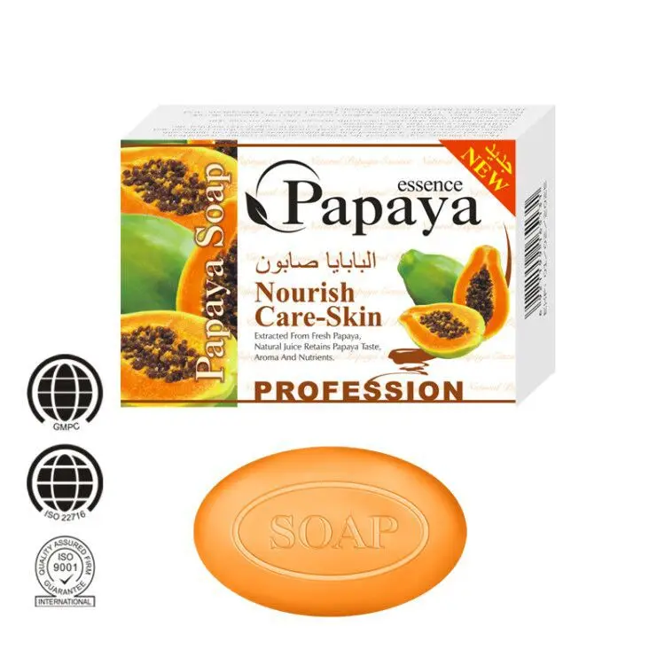OEM Cleansing Brightening Bath Toilet Soap Handmade Glycerin Papaya Whitening Kojic Acid Soap