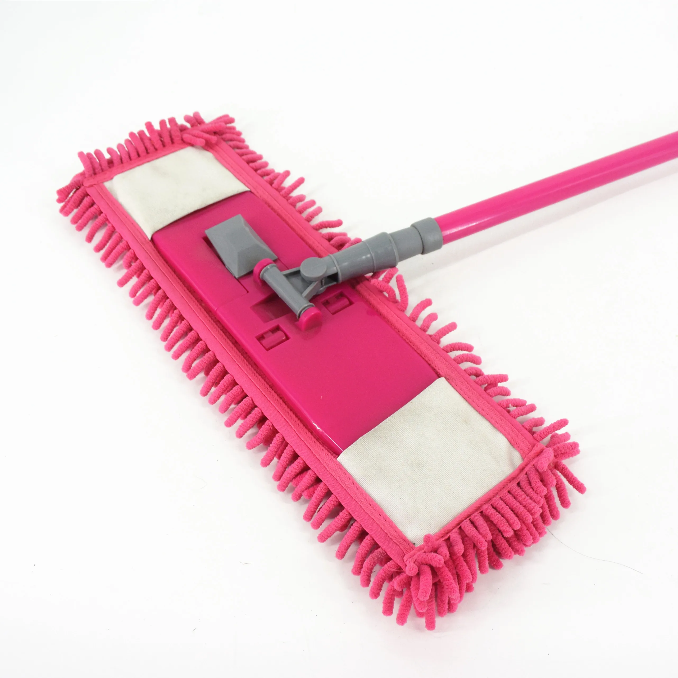 
popular microfiber chenille floor cleaning mop with extendable metal handle 