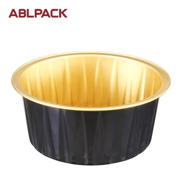 Wholesale Custom Logo 125ML 4 oz Oven Safe Disposable Aluminum Foil Container Baking Cups with Pet Lid