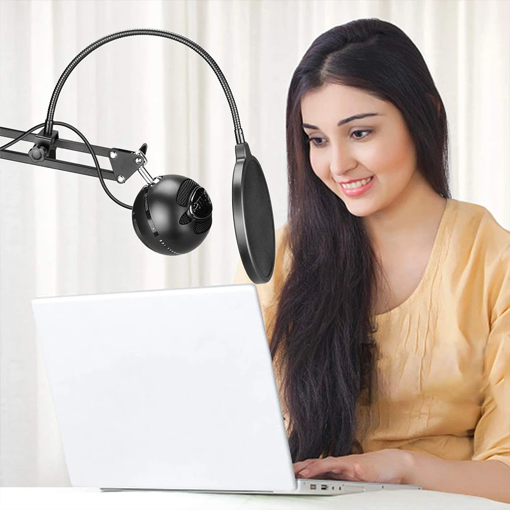 Professional Mic Dual Layered Microfons Pop Shield Studio Recording Microphone Pop Filter