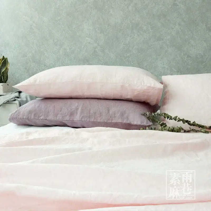 Factory Direct Sell Bed Linen Luxury Customized Size 100% Pure Flax Linen Fabric Bedsheets