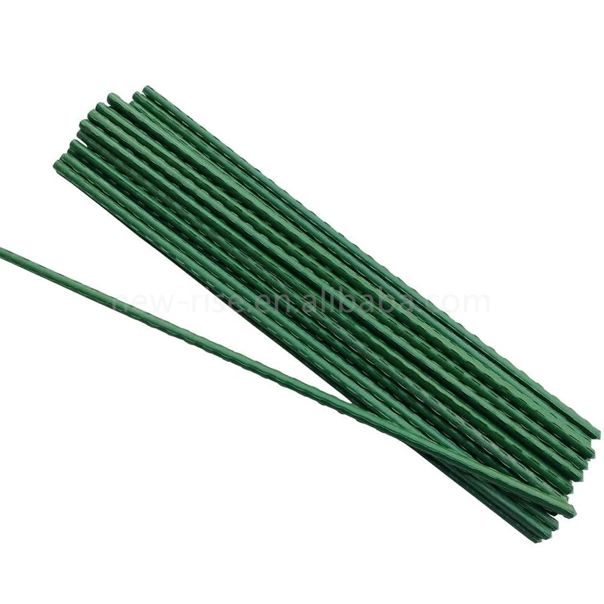 25PCS Garden Plant Climbing Stake PE Coated Steel Pipe Plant Support Pole Steel Strawberry Tomatoes Cucumber Supporting Sticks