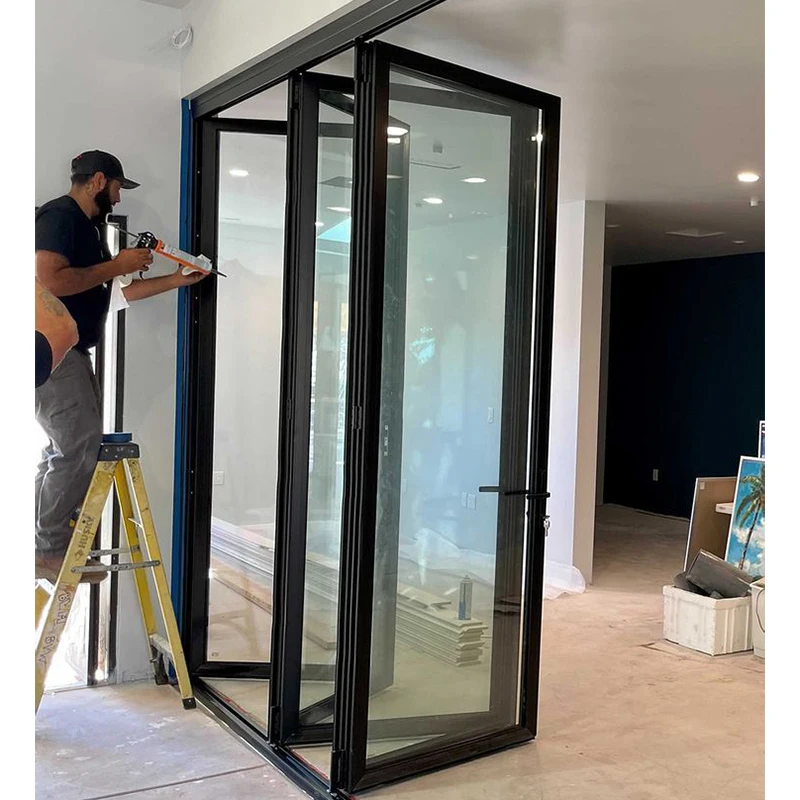 D-TOP SHENZHEN 2023 soundproof folding kitchen and room doors bifold aluminum folding door aluminum folding door for house