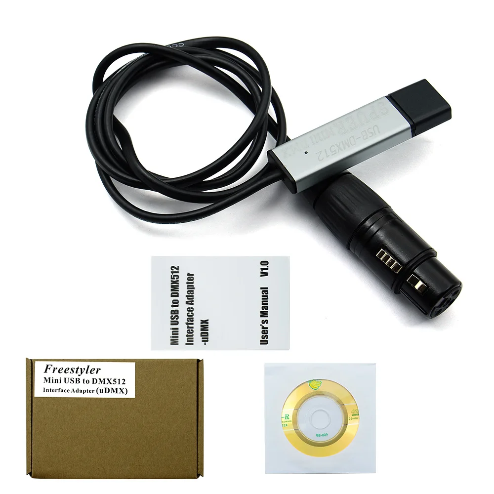 USB to DMX 512 Interface LED DMX512 Computer PC Stage Lighting Controller Dimmer USB to DMX Cable