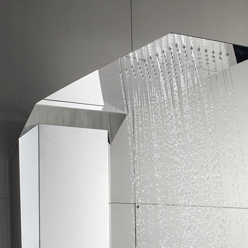 Gold bathroom Waterfall shower column set tower Massage Body Jets Shower Panel