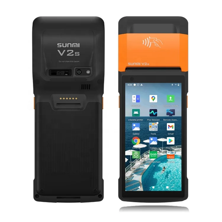 Терминал Sunmi V2s Android Pos портативный кофейный автомат с картой оплаты