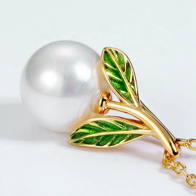 Custom made jewellery pendants 925 sterling silver gold plated pearl pendant