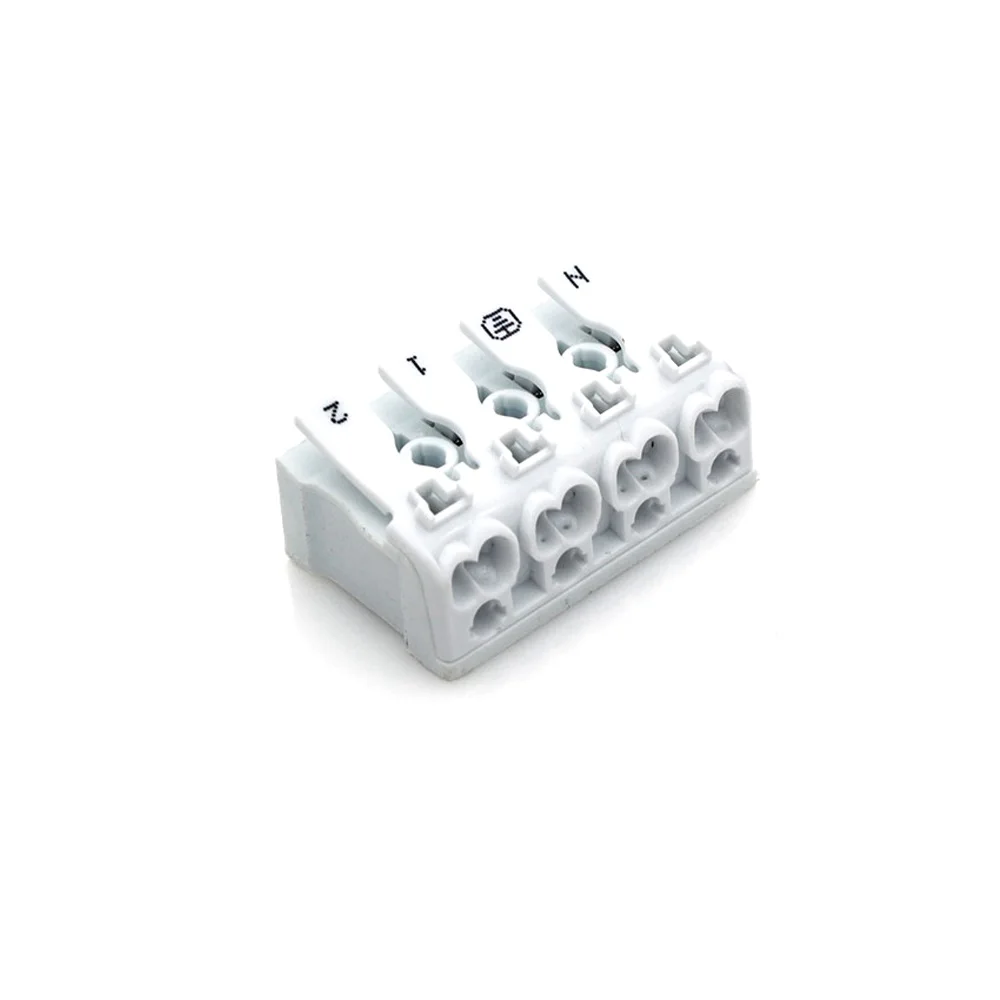 Easy Mounting 4 Pole Quick Connect Wire Connector With 450V 24A P02-4 Electrical Wire Cable Connectors Terminal blocks
