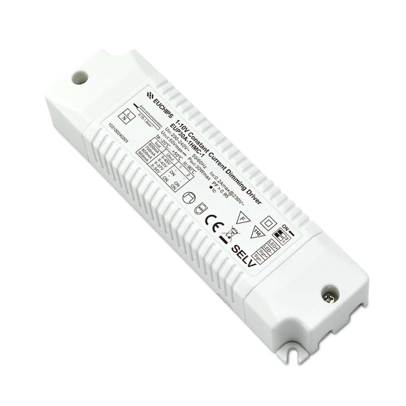 30W Output LED Ceiling Lamp Driver Smooth Dimming Constant Current 0-10V Dimmable