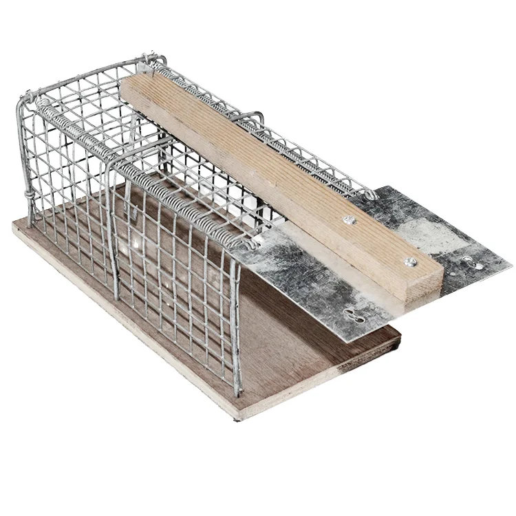 Small Square Eco-Friendly Wooden Animal Traps High-Cost Humane Pest Control Rabbits Birds Outdoor Farm Use Steel Material US