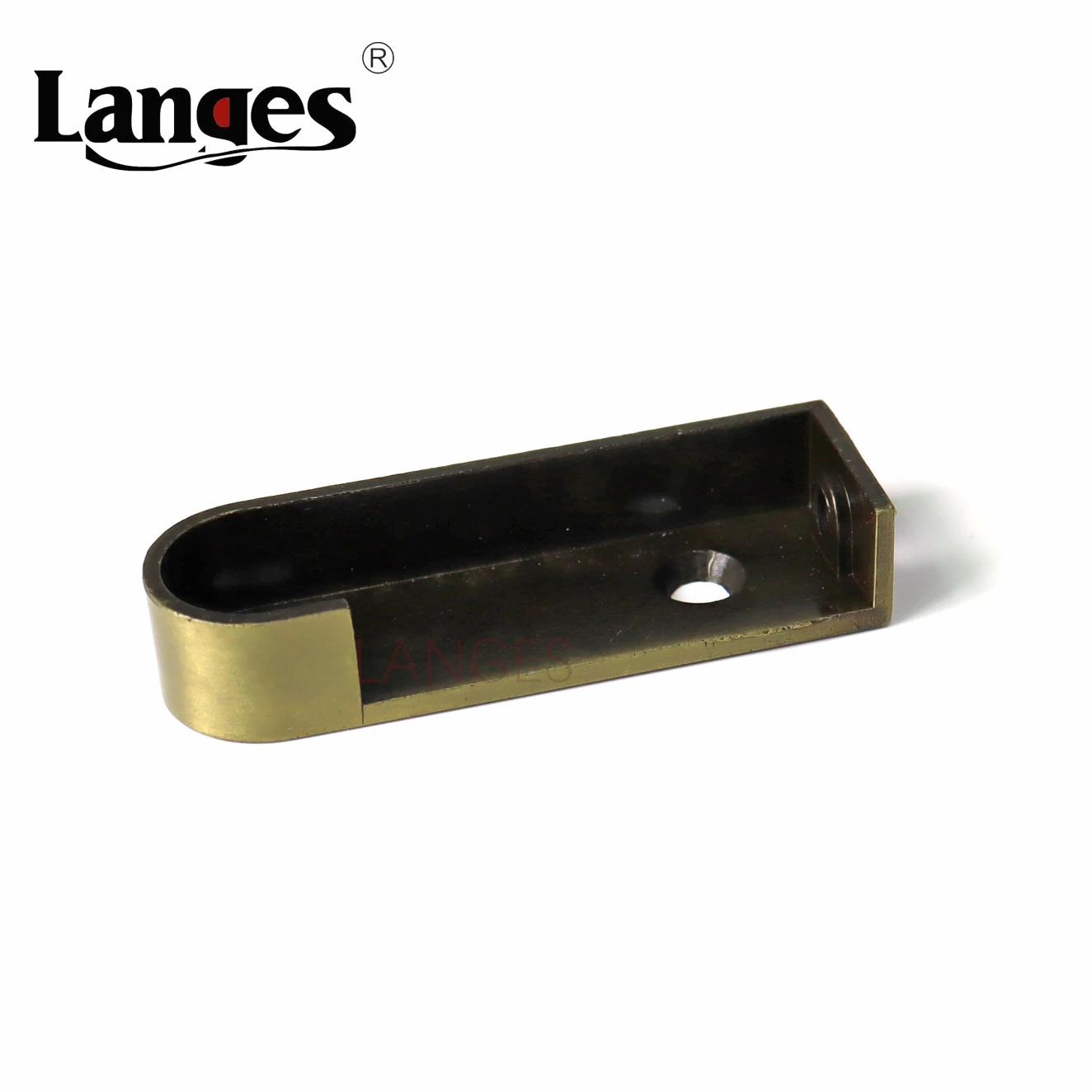 Zinc Alloy Curtain Wardrobe Pipe Flange Closet Support Oval Holder Wardrobe Rod Bracket Diameter 16mm