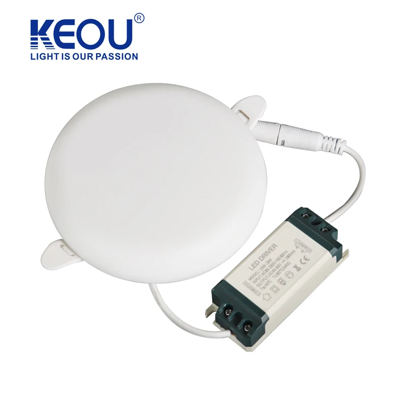 hot sale aluminum Adjustable embedded PC lampshade 18W 3D panel light for commercial