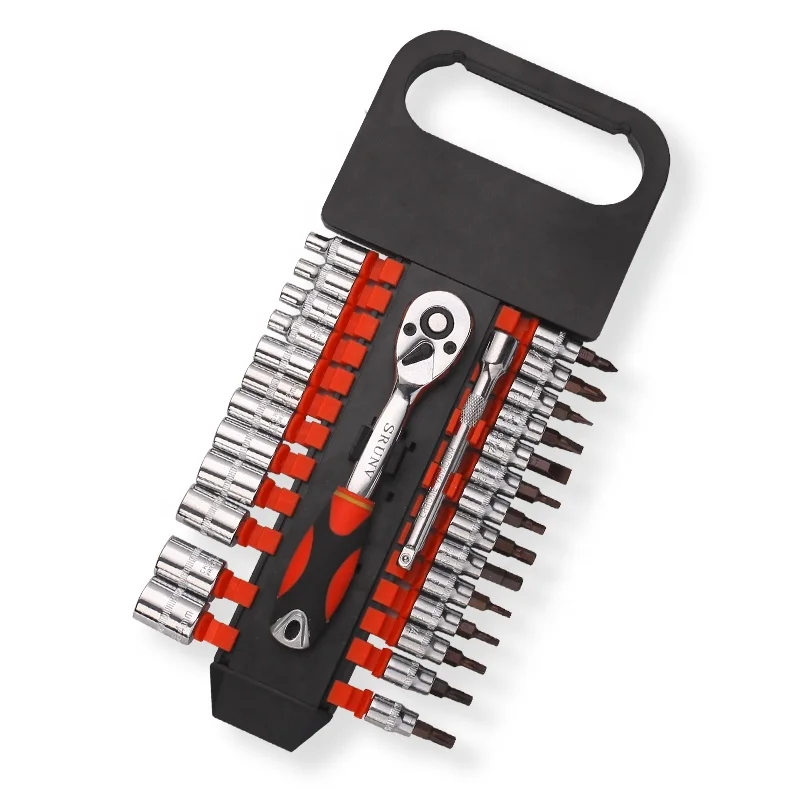 1/2 10piece tool kit multi socket ratchet spanner repair socket wrench toolbox with tools